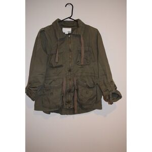 Women's Bar III Olive Green Utility Anorak Jacket - Size XL
